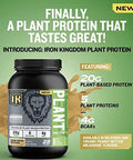IRON KINGDOM PLANT PROTEIN: PEANUT BUTTER MILKSHAKE, 20g (28 Servings!) 5 Source Blend, Vegan, Soy-Free