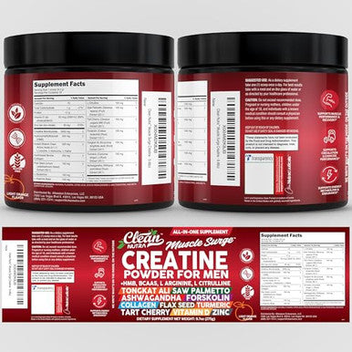 Clean Nutraceuticals Nutra Creatine Powder For Men + Hmb Bcaa L Arginine