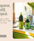 Graza Extra Virgin Olive Oil Variety Pack, Sizzle & Drizzle - High Polyphenol Peak Harvest EVOO Cooking & Finishing Oil in a Squeeze Bottle - Single Farm Olives from Spain