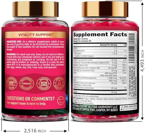 Nutraharmony Biotin Collagen and Vitamin BComplex Gummies