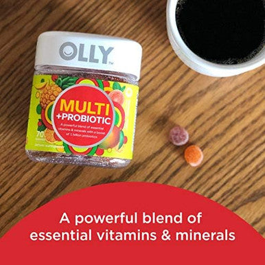Olly Multi + Probiotic Adult Multivitamin Gummy 1 Billion Cfus Digestive And Immune Support Chewable Supplement Tropical Twist 35 Day Supply 70 Count