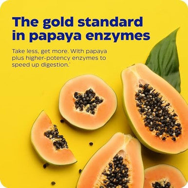 Enzymedica Papaya Gold Advanced Digestive Enzymes With Natural Organic Papaya & Chlorophyll For Comprehensive Digestion Support High Potency Bromelain & Papain Vegan Mint 120 Chewable Tablets