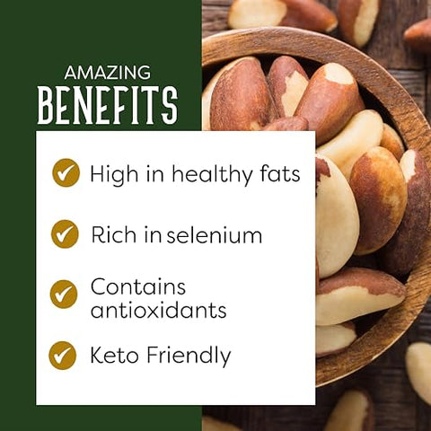 PuroRaw Brazil Nuts Raw 1lb, Raw Brazil Nuts. Brazil Nuts Unsalted - Brazil Nuts- All Natural, Non-GMO, Vegan Brazil Nuts- Brazil Nuts Bulk 16oz