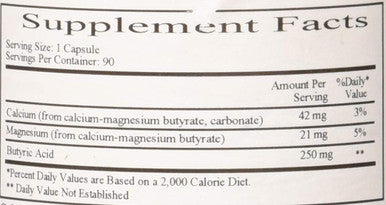 Ecological Formulas 2:1 Ratio Butyric Acid Capsules 90 Count