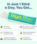 Hiya Kids Probiotic 10 Billion Cfu With Clinically-Studied Strains For Ages 2 Supports Gut Health & Immune 0G Sugar 20 Stick Packs For Toddlers & Kids