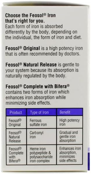 Feosol Bifera Iron Caplets Complete 30 Ea (Pack Of 5)