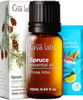 Gya Labs Spruce Essential Oil For Diffuser & Cedarwood Oil For Hair Set - Aromatherapy Grade Essential Oils Set - 2X0.34 Fl Oz - Gya Labs