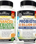 65 Billion Cfu Daily Probiotic Supplement (1 Month Supply) Plus Advanced Prebiotic Gut Health Supplement (1 Month Supply)