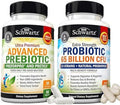 65 Billion Cfu Daily Probiotic Supplement (1 Month Supply) Plus Advanced Prebiotic Gut Health Supplement (1 Month Supply)