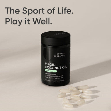Sports ResearchÃƒâ€šÃ‚Â® Organic Coconut Oil Capsules 3000Mg - Cold Pressed Extra Virgin Coconut Oil With Medium Chain Triglycerides (Mcts) - Vegan Friendly & Non-Gmo Verified - 120 Softgels