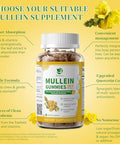 Lukaree (2 Pack) 9 In 1 Mullein Gummies For Lung Cleanse & Lymphatic Drainage Extra Strength Mullein Leaf Extract W/Quercetin Bromelain Elderberry & Marshmallow For Respiratory & Immunityvegan120 Count