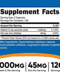 Nutricost Vitamin C With Zinc Capsules 120 Servings (2 Pack) 1000Mg Vitamin C 45Mg Zinc Nongmo Gluten Vitamin C Supplement