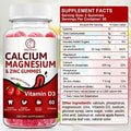 Calcium, Magnesium, Zinc & Vitamin D Gummies - 2 Pack Vitamins For Women, Men & Kids Calcium Supplements For Strong Healthy Bones, Zinc Gummies, Gluten-Free, Vegan - 120 Count