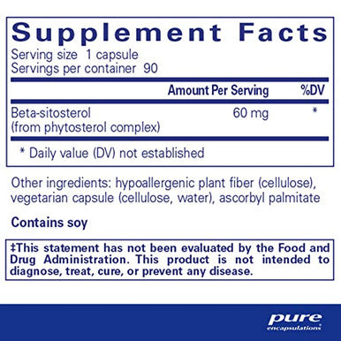 Pure Encapsulations Betasitosterol 90 vegcaps