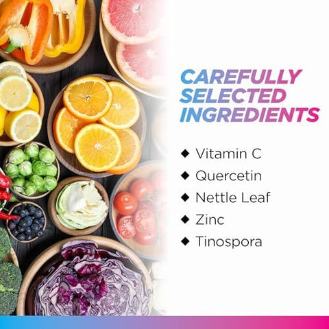 Livingood Daily Allergen Support Natural Allergy Supplement With Vitamin C Quercetin Nettle Leaf Zinc Bromelain & Tinospora Non Gmo Vegan Immune Support Formula 120 Vegetarian Capsules