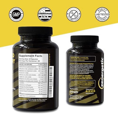 Thyroid Support Supplement With L Tyrosine & Iodine Focus, Clarity, Energy & Metabolism Ashwagandha, Vitamin B-12, Magnesium, Schisandra Hormonal Balance For Women & Men Non Gmo