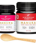 Manuka Honey Immu. Bundle - New Zealand Honey Co. UMF 15+ 8.8oz | UMF 20+ 4.4oz | Bamboo Spoon