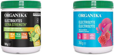 Organika Electrolytes Extra-Strength Powder- Lemon Lime- High In Sodium For Sport Recovery & Electrolyte Drink Mix - Raspberry Flavour- Zero Sugar, Hydration- 350 Gram - 100 Servings