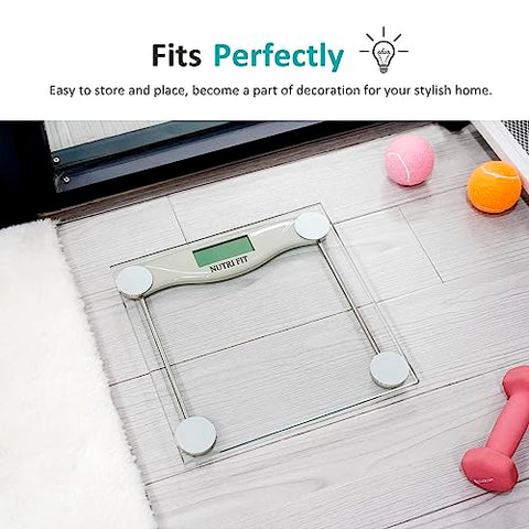Nutri Fit Bathroom Scale For Body Weight Nutri Fit Digital Weighing Scale Accurate Electric Weight Loss Watcher Scale 330 Lb Capacity Step On Technology With Aaa Batteries Birthday s