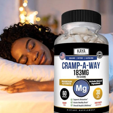 Kaya Naturals Cramp A Way Magnesium Glycinate Daily Supplement Formula