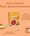 Sugar in the Raw Monk Fruit, Natural Monk Fruit Sweetener, Sugar-Free, Gluten Free, Zero Calorie, Vegan Sugar Substitute, 40 Count Packets (Pack Of 4)