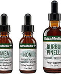 Nutramedix Inflammatory Response Set 3Piece Kit Includes Burburpinella Liquid Detox Drops Noni Fruit Extract & Avea Turmeric Root Extract Daily Plantbased Tinctures & Wholeherb Concentrates