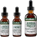 Nutramedix Inflammatory Response Set 3Piece Kit Includes Burburpinella Liquid Detox Drops Noni Fruit Extract & Avea Turmeric Root Extract Daily Plantbased Tinctures & Wholeherb Concentrates
