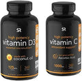 Vitamin D3 5000IU 125mcg Vitamin C 1000mg Bundle
