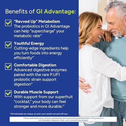 Gundry Md Gi Advantage Gut Supplement With Probiotics Digestive Enzymes And Superfruit Extracts For Strong Metabolism Energy Digestion And Muscle Support - (30 Servings)