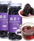 Wanhua Hall Premium Dried Black Mulberries Fruit Black Mulberry Tea No Sugar Added, No Additives, All Natural, Unsulfured Great for Desserts and Tea, Healthy Fruit Snack Ã©Â»â€˜Ã¦Â¡â€˜Ã¦Â¤Â¹Ã¥Â¹Â² Ã¦Â¡â€˜Ã¨â€˜Å¡280g/10oz