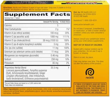 Airborne 1000Mg Vitamin C + Zinc Sugar Multivitamin Immune Support Effervescent Fizzy Drink Tablets Zesty Orange Flavor With Powerful Antioxidants Vitamins A C & E 30 Tablets (4 Pack)