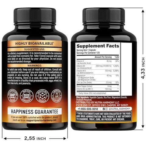 Nutraharmony Vitamin D3 K2 & Multivitamins For Men Capsules