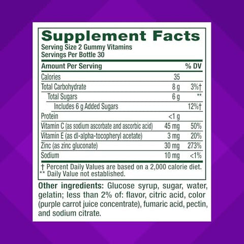 vitafusion Daily Complexion Care (1) Beauty Supplement Helps Support Clear Skin (1) (2) with Zinc Gluconate Plus Vitamins E and C Tangerine Strawberry Flavor 60 Count