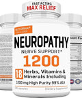 Nuturna Neuropathy Support Nerve Supplement With 600 Mg Pure Alpha Lipoic Acid Maximum Strength Formula Fortify Nerves In Fingers Hands Toes & Feet Best Peripheral Relief Support 120 Capsules