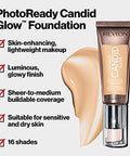 Revlon Photoready Candid Glow Moisture Glow Anti-Pollution Foundation With Vitamin E & Prickly Pear Oil Anti-Blue Light Ingredients Without Parabens Pthalates & Fragrances Honey Beige 0.75 Oz