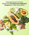 Hum Flatter Me Digestive Enzymes Bloating Supplement Fastacting Bloat Relief For Digestive Health & Debloating Multi Enzymebloat Pills Anti Bloat Pills Vegan 60 Servings