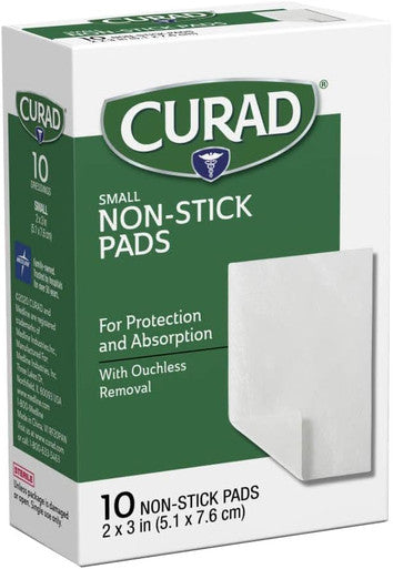 Curad Non-Stick Pads 2 X 3 Inches 10 Count