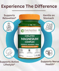 Pure Nutrition Chelated Magnesium Complex 440Mg Elemental Magnesium Per Serving 120 Tabs 3 Forms Of Magnesium Glycinate Magnesium Oxide And Magnesium Citrate