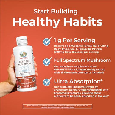Maryruth's Turkey Tail Mushroom Liposomal (Chocolate Fudge) & Vitamin C Liposomal
