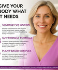 Nutraharmony Menopause Supplements For Women - Dong Quai Black Cohosh Pre & Probiotics - Sweats & Hot Flashes Relief - Digestion Sleep & Mood Support - 25-In-1 Perimenopause Complex - Made In Usa 60 Capsules