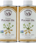 La Tourangelle,Roasted Peanut Oil,Slow Roasted Expeller-Pressed for Rich Flavor,Perfect for Cooking & Baking,Med-High Heat,Unrefined,Small Batch Production in USA,16.9 Fl Oz,(Pack of 2)