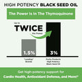 High Potency Black Seed Oil Double Strength Cold Pressed 3 Thymoquinone 500 mg Black Cumin Seed Oil Omega 6 9 Essential Fatty Acids Easy to Swallow Just One Per Day 30 Mini Softgels