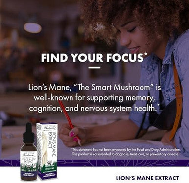 Host Defense Bundle With Lion'S Mane Extract 1 Fl Oz & Turkey Tail Extract 1 Fl Oz Support Brain Health Memory & Focus Support Digestive Health & Immune Response