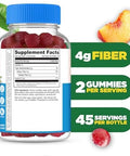 Lifeable Sugar Fiber Gummies For Adults 4G Great Tasting Fiber Supplement Gummies Keto Friendly Gluten Vegan Non Gmo Prebiotic Fiber For Digestive Health 90 Gummies