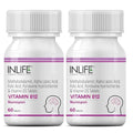 Inlife Vitamin B12 (Methylcobalamin) 1500Mcg Supplement With Ala (Alpha Lipoic Acid) Folic Acid Vitamin D3 Nervous System & Brain Supplement For Memory Focus And Energy 60 Count (Pack Of 2)