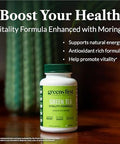 Greens First Green Tea Vitality Formula Enhanced With Moringa Antioxidantrich For Clean Energy Vegan & Gluten Powerful Blend For Energy & Overall Wellness (60 Capsules)