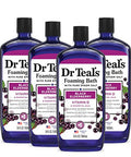 Dr Teal'S Foaming Bath With Pure Epsom Salt Black Elderberry With Vitamin D 34 Fl Oz (Pack Of 4) (Packaging May Vary) & Pure Epsom Salt Soak Soothe & Comfort With Oat Milk & Argan Oil 3 Lbs