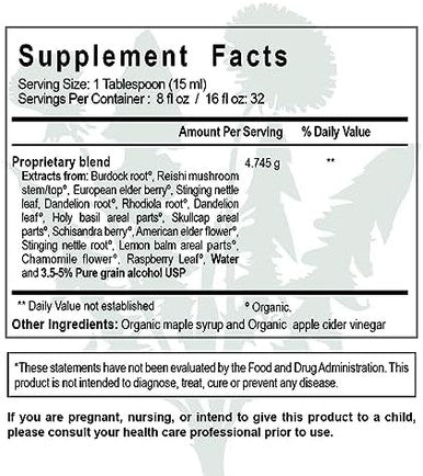 Maine Medicinals Cleanse Fortify Organic Liver Detox and Kidney Cleanse with Adaptogens USDA Certified Organic