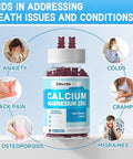 Calcium Magnesium Zinc Gummies With Vitamin D3 & K2 - High Potency Enhanced Absorption -60 Orange Gummies Flavored