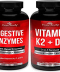 Divine Bounty Digestive Enzymes With Probiotics & Vitamin K2 And D3 Bundle